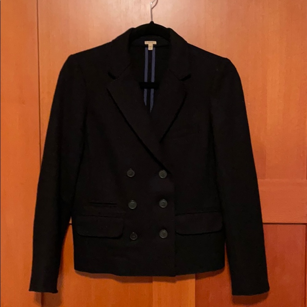J Crew Double Breasted Wool Blazer